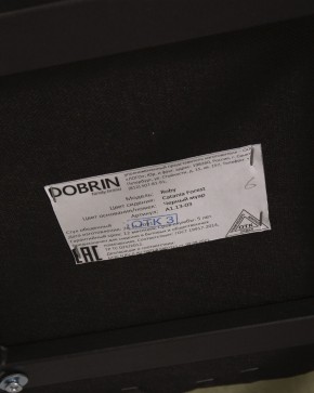 Стул обеденный DOBRIN ROBY, ЭМАЛЬ ЧЕРНЫЙ МУАР велюр Catania Forest в Приобье - priobie.ok-mebel.com | фото 12