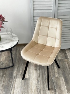 Стул ONION G062-03 светлый беж, велюр/ черный каркас М-City в Приобье - priobie.ok-mebel.com | фото 2