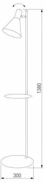 Торшер с полкой TK Lighting Jump 5864 Jump в Приобье - priobie.ok-mebel.com | фото 2