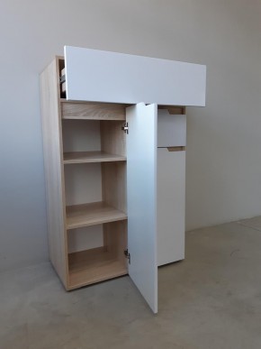 ТРИО Спальный гарнитур (модульный) сонома/белый в Приобье - priobie.ok-mebel.com | фото 10