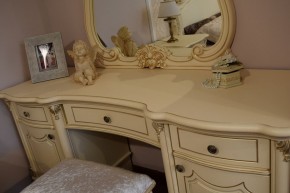 Туалетный стол + Зеркало Мона Лиза (крем) в Приобье - priobie.ok-mebel.com | фото 5