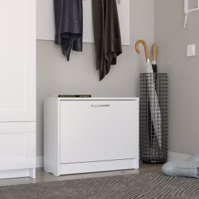 Тумба ОРИОН с одной полкой для обуви, цвет белый в Приобье - priobie.ok-mebel.com | фото 4