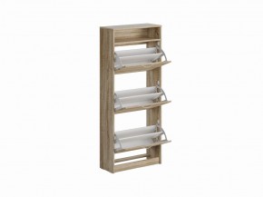 Тумба ОРИОН с тремя полками для обуви, цвет Дуб Сонома в Приобье - priobie.ok-mebel.com | фото 2