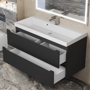 Тумба под раковину Uperwood Tanos 100 см, подвесная, черная матовая в Приобье - priobie.ok-mebel.com | фото 10