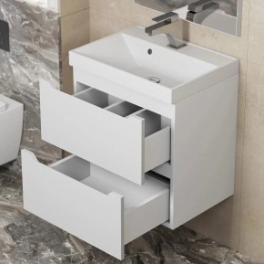 Тумба под раковину Uperwood Tanos 50 см, подвесная, белая матовая в Приобье - priobie.ok-mebel.com | фото 3