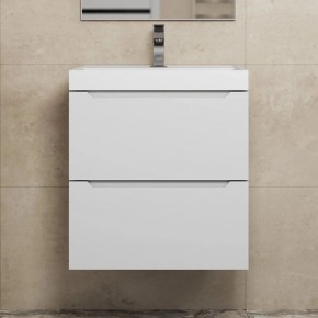 Тумба под раковину Uperwood Tanos 50 см, подвесная, белая матовая в Приобье - priobie.ok-mebel.com | фото 9