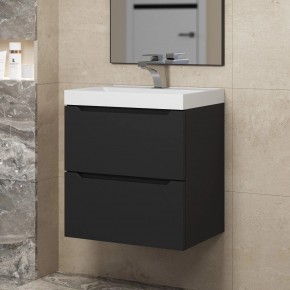 Тумба под раковину Uperwood Tanos 50 см, подвесная, черная матовая в Приобье - priobie.ok-mebel.com | фото
