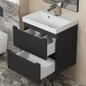 Тумба под раковину Uperwood Tanos 50 см, подвесная, черная матовая в Приобье - priobie.ok-mebel.com | фото 2