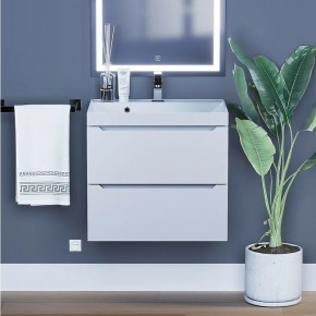 Тумба под раковину Uperwood Tanos 60 см, подвесная, белая матовая в Приобье - priobie.ok-mebel.com | фото