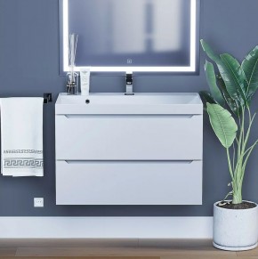 Тумба под раковину Uperwood Tanos 80 см, подвесная, белая матовая в Приобье - priobie.ok-mebel.com | фото