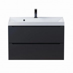 Тумба под раковину Uperwood Tanos 80 см, подвесная, черная матовая в Приобье - priobie.ok-mebel.com | фото 8