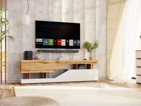 Тумба под ТВ НКМ Дубай секция №4 в Приобье - priobie.ok-mebel.com | фото 3