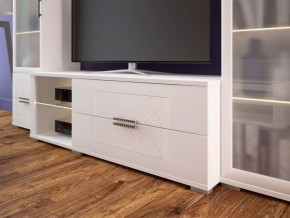 Тумба под ТВ Тиффани М03 (Белый) в Приобье - priobie.ok-mebel.com | фото 3