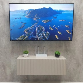Тумба подвесная под ТВ LINES MTV3-MA 900 Бежевый (Леда-М 10.1.5) в Приобье - priobie.ok-mebel.com | фото 3