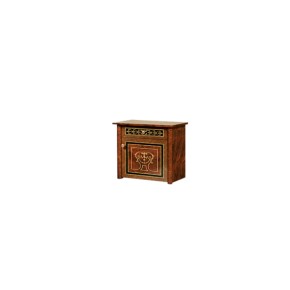 Тумба прикроватная (МДФ) Карина-3 орех (К3ТП-2[1]) в Приобье - priobie.ok-mebel.com | фото