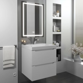 Тумба с раковиной Uperwood Tanos 50 см, подвесная, белая матовая в Приобье - priobie.ok-mebel.com | фото