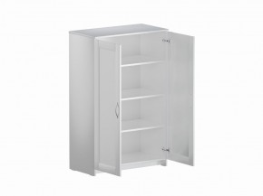 Тумба СИРИУС двухдверная высокая, цвет белый в Приобье - priobie.ok-mebel.com | фото 3