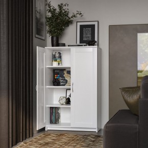 Тумба СИРИУС двухдверная высокая, цвет белый в Приобье - priobie.ok-mebel.com | фото 4