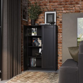 Тумба СИРИУС двухдверная высокая, цвет Дуб Венге в Приобье - priobie.ok-mebel.com | фото 4