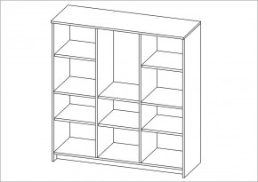 Тумба СИРИУС трехдверная с одним ящиком, цвет белый в Приобье - priobie.ok-mebel.com | фото 3