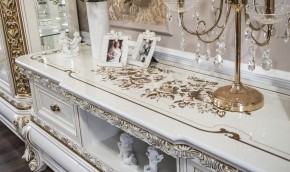 Тумба ТВ Алсу (белый глянец) в Приобье - priobie.ok-mebel.com | фото 4