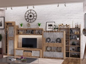 ТЕРРА Тумба Тв (Бетон темный/дуб сонома) в Приобье - priobie.ok-mebel.com | фото 2
