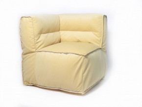Угловое модульное бескаркасное кресло Комфорт (Желтый велюр) в Приобье - priobie.ok-mebel.com | фото