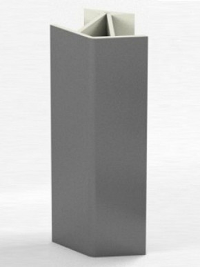 Угловое соединение для цоколя 135 гр. h100 мм (Алюминий, Белый, Черный, Сонома) в Приобье - priobie.ok-mebel.com | фото 1