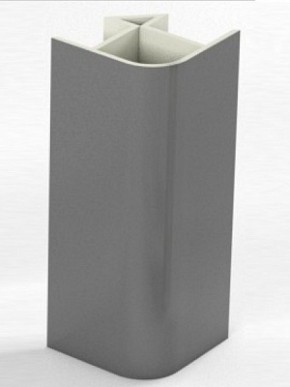 Угловое соединение для цоколя 90 гр. h100 мм (Алюминий, Белый, Черный, Сонома) в Приобье - priobie.ok-mebel.com | фото