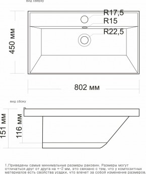 Умывальник мебельный "Classic-80" в Приобье - priobie.ok-mebel.com | фото 2