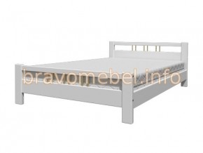 ВЕРОНИКА-3 Кровать из массива 1200 (Белый античный) в Приобье - priobie.ok-mebel.com | фото