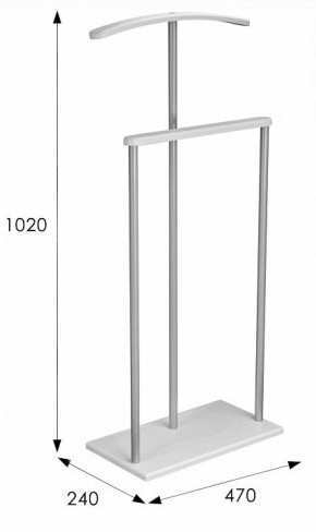 Вешалка для костюма Дэви 1 в Приобье - priobie.ok-mebel.com | фото 6