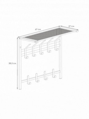 Вешалка-полка Торонто 22 в Приобье - priobie.ok-mebel.com | фото 2