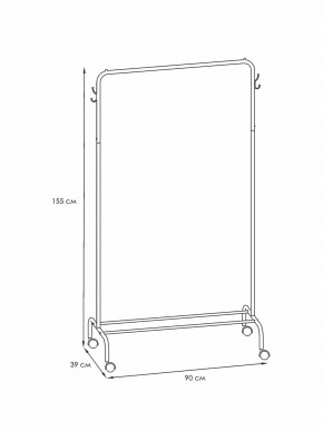 ВНП 299 М Вешалка гардеробная "Радуга 2" Медный антик в Приобье - priobie.ok-mebel.com | фото 2