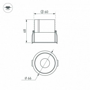 Встраиваемый светильник Arlight ATLAS 037185(1) в Приобье - priobie.ok-mebel.com | фото 4