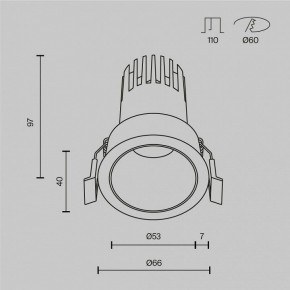 Встраиваемый светильник Maytoni Dip DL116-10W-4K-B в Приобье - priobie.ok-mebel.com | фото 10
