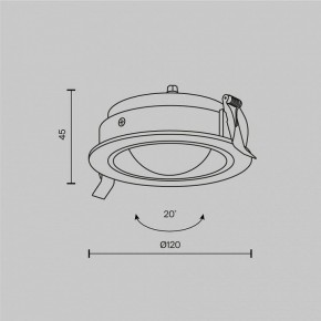 Встраиваемый светильник Maytoni Lens DL105-12W4K-W в Приобье - priobie.ok-mebel.com | фото 8