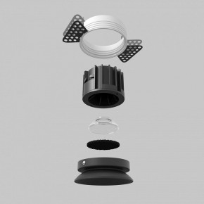 Встраиваемый светильник Maytoni Round DL058-12W2.7K-TRS-B в Приобье - priobie.ok-mebel.com | фото 5