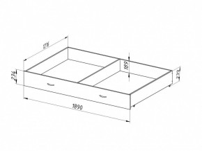 Ящик для металлических кроватей 120*190 (Венге) в Приобье - priobie.ok-mebel.com | фото 2