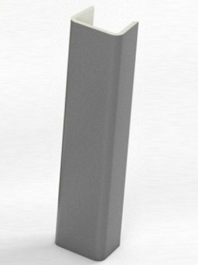 Торцевая заглушка  для цоколя h100 мм (Алюминий, Белый, Черный, Сонома) в Приобье - priobie.ok-mebel.com | фото 1