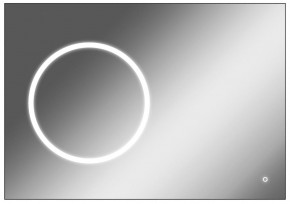 Зеркало Eclipse 100 black с подсветкой Sansa (SE1032Z) в Приобье - priobie.ok-mebel.com | фото