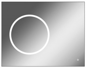 Зеркало Eclipse 90 black с подсветкой Sansa (SE1031Z) в Приобье - priobie.ok-mebel.com | фото