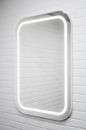 Зеркало Elis 100 white с подсветкой Sansa (SEe1045Z) в Приобье - priobie.ok-mebel.com | фото 3