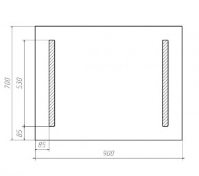 Зеркало Good Light 2-90 с подсветкой Домино (GL7015Z) в Приобье - priobie.ok-mebel.com | фото 6