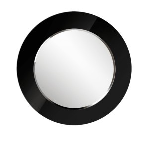 Зеркало круглое черный (РМ/02) в Приобье - priobie.ok-mebel.com | фото 1