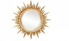 Зеркало круглое золото (1810(1) в Приобье - priobie.ok-mebel.com | фото